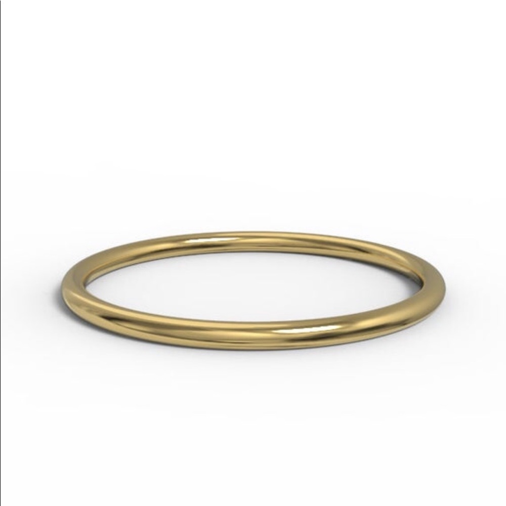 Minimalist Dainty Stackable Yellow Gold Band Ring